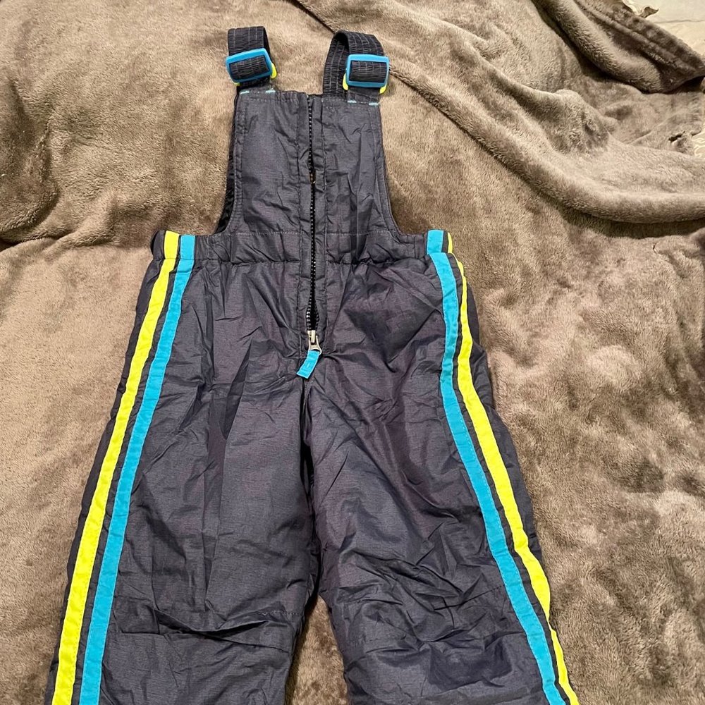 Blue kids snowsuit bib size 12 months